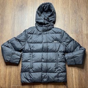 SLAM Advanced Technology Sportswear Hooded Puffer Down Coat Hood.